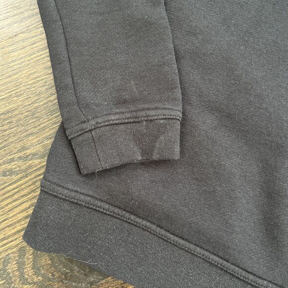 Nike Hoodie Sweatshirt Women L Black Rally Funnel Neck Metal Foil Swoosh Pouch - Picture 12 of 12